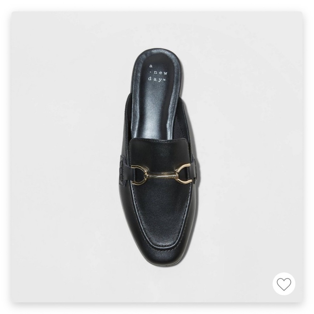 A New Day Sandy Black Slip-On Mule Loafers Size 7 Black NIB - Picture 2 of 4